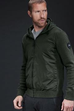 Ropa Canada Goose Hombre Outlet - WindBridge Sudadera Con Capucha Black Label Verdes VT1623045